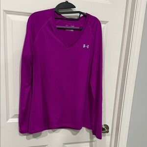 Under Armour Women's Vivid Magenta Long Sleeve Tee